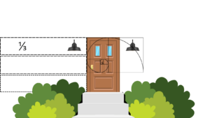 one third rule and golden section with door.